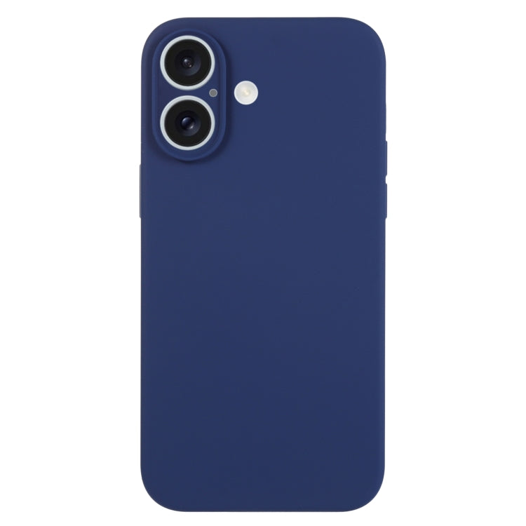 For iPhone 16 Pure Color Liquid Silicone Fine Pore Phone Case(Royal Blue) - iPhone 16 Cases by buy2fix | Online Shopping UK | buy2fix