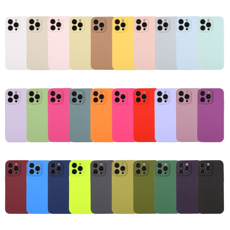 For iPhone 13 Pro Pure Color Liquid Silicone Fine Pore Phone Case(White) - iPhone 13 Pro Cases by buy2fix | Online Shopping UK | buy2fix