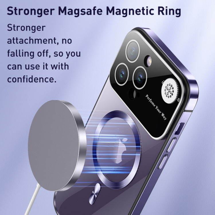 For iPhone 14 Pro Aromatherapy MagSafe Magnetic Phone Case(Dark Purple) - iPhone 14 Pro Cases by buy2fix | Online Shopping UK | buy2fix