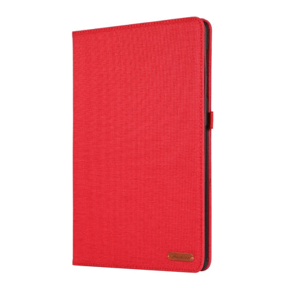 For Samsung Galaxy Tab S9+ Horizontal Flip TPU + Fabric PU Leather Tablet Case(Red) - Galaxy Tab S9+ Cases by buy2fix | Online Shopping UK | buy2fix