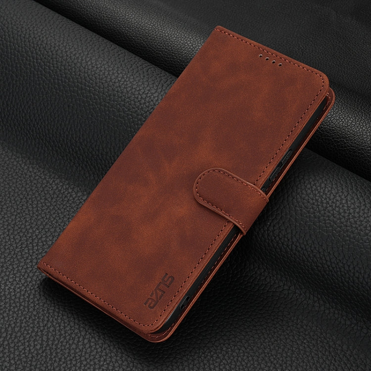 For vivo Y300 Pro AZNS Skin Feel Calf Texture Flip Leather Phone Case(Brown) - vivo Cases by AZNS | Online Shopping UK | buy2fix