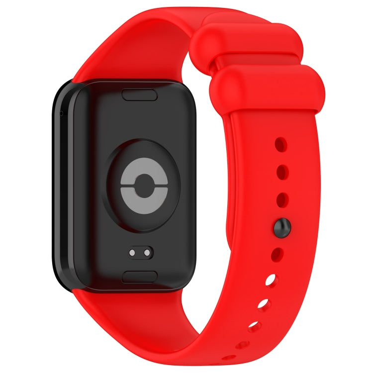 For Xiaomi Mi Band 8 Pro Solid Color Black Buckle Silicone Watch Band(Red) - Watch Bands by buy2fix | Online Shopping UK | buy2fix