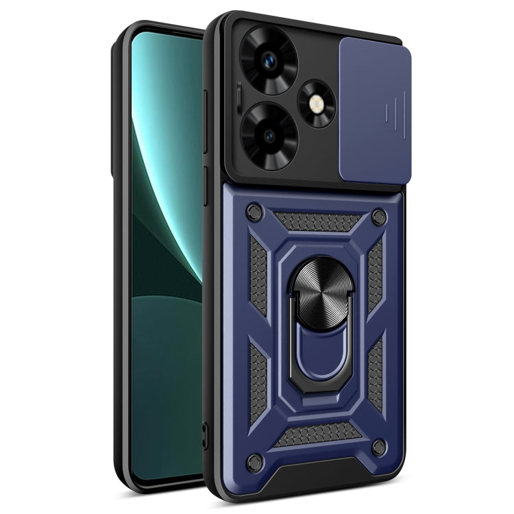 For Infinix Hot 30 Sliding Camera Cover Design TPU+PC Phone Case(Blue) - Infinix Cases by buy2fix | Online Shopping UK | buy2fix