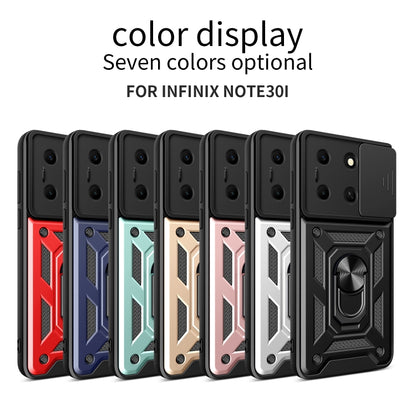 For Infinix Note 30i Sliding Camera Cover Design TPU+PC Phone Case(Green) - Infinix Cases by buy2fix | Online Shopping UK | buy2fix
