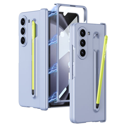 For Samsung Galaxy Z Fold5 5G GKK Integrated Fold Hinge Phone Case with Pen Slots, No Include Pen(Blue) - Galaxy Z Fold5 Cases by GKK | Online Shopping UK | buy2fix