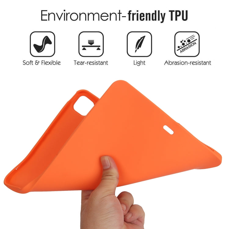 For iPad Air 11 2024 Oil Spray Skin-friendly TPU Tablet Case(Orange) - iPad Air 11 2024 Cases by buy2fix | Online Shopping UK | buy2fix