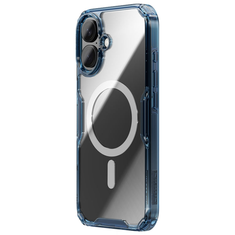 For iPhone 16 Pro Max NILLKIN Ultra Clear Magsafe PC + TPU Phone Case(Blue) - iPhone 16 Pro Max Cases by NILLKIN | Online Shopping UK | buy2fix