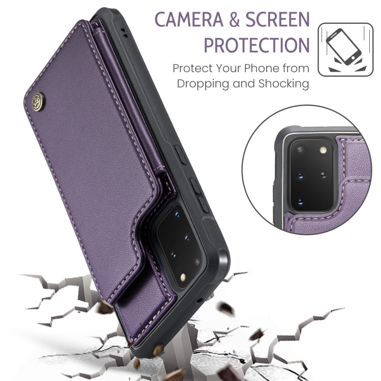 For Samsung Galaxy S20+ CaseMe C22 Card Slots Holder RFID Anti-theft Phone Case(Purple) - Galaxy Phone Cases by CaseMe | Online Shopping UK | buy2fix