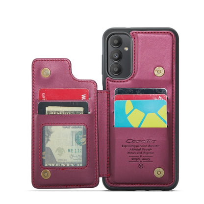 For Samsung Galaxy A13 5G CaseMe C22 Card Slots Holder RFID Anti-theft Phone Case(Wine Red) - Galaxy Phone Cases by CaseMe | Online Shopping UK | buy2fix