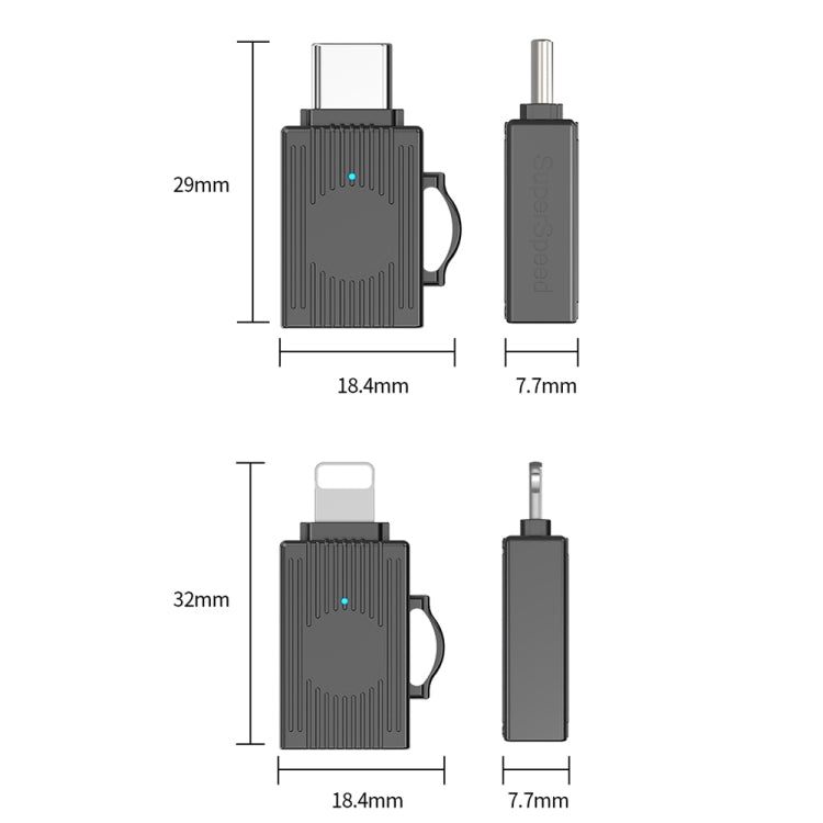 USB to 8 Pin Multifunction Travel Case Shape Apapter(Light Gold) - Converter & Adapter by buy2fix | Online Shopping UK | buy2fix