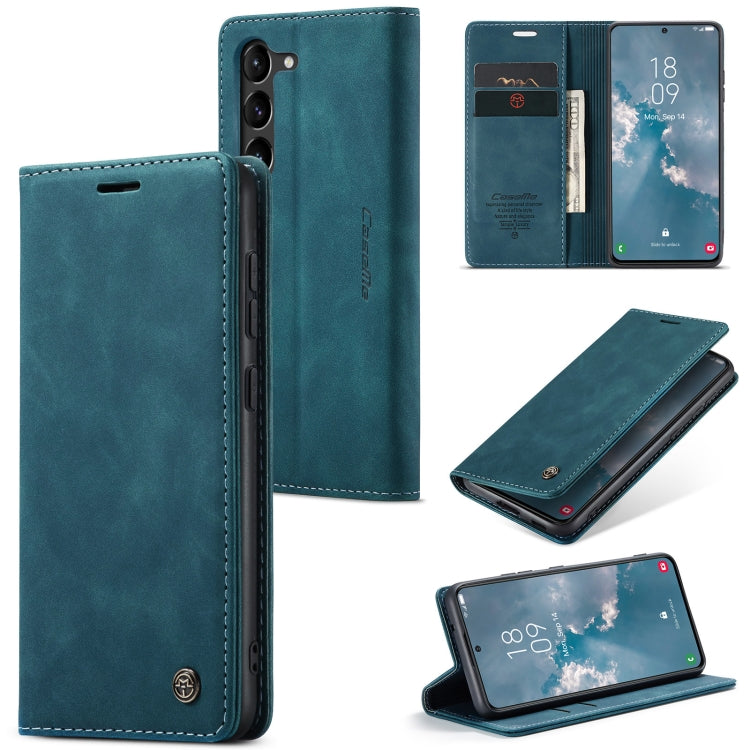 For Samsung Galaxy S24 5G CaseMe 013 Multifunctional Horizontal Flip Leather Phone Case(Blue) - Galaxy S24 5G Cases by CaseMe | Online Shopping UK | buy2fix