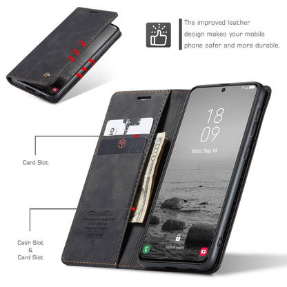 For Samsung Galaxy S24+ 5G CaseMe 013 Multifunctional Horizontal Flip Leather Phone Case(Black) - Galaxy S24+ 5G Cases by CaseMe | Online Shopping UK | buy2fix