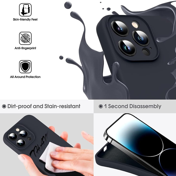 For iPhone 16 Microfiber Liquid Silicone Shockproof Phone Case(Black) - iPhone 16 Cases by buy2fix | Online Shopping UK | buy2fix