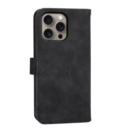 For iPhone 16 Pro Max Dierfeng Dream Line TPU + PU Leather Phone Case(Black) - iPhone 16 Pro Max Cases by buy2fix | Online Shopping UK | buy2fix