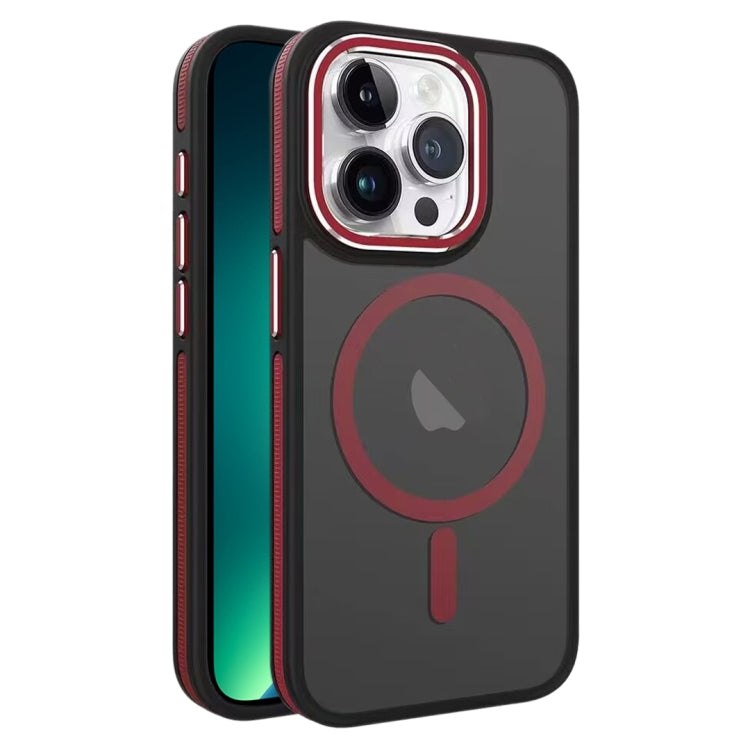 For iPhone 13 Pro Max Two-color Frosted MagSafe Magnetic Phone Case(Red) - iPhone 13 Pro Max Cases by buy2fix | Online Shopping UK | buy2fix