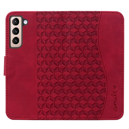 For Samsung Galaxy S22+ 5G Diamond Buckle Leather Phone Case with Lanyard(Wine Red) - Galaxy S22+ 5G Cases by buy2fix | Online Shopping UK | buy2fix
