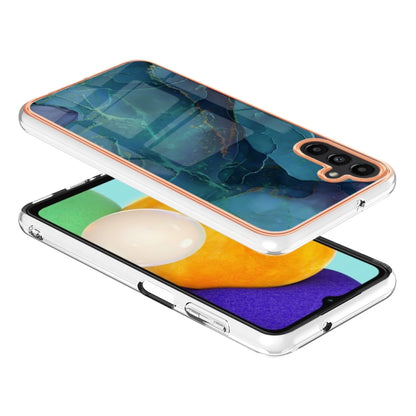 For Samsung Galaxy A55 5G Electroplating Marble Dual-side IMD Phone Case(Green 017) - Galaxy Phone Cases by buy2fix | Online Shopping UK | buy2fix