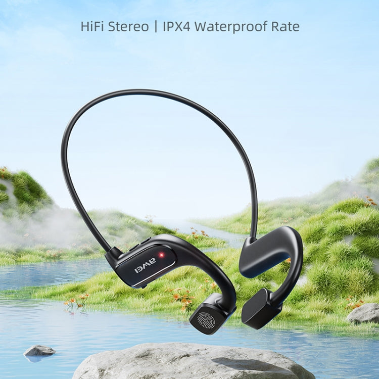 AWEI A897BL Air Conduction Noise Reduction Sports Bluetooth Earphones(Black) - Sport Earphone by awei | Online Shopping UK | buy2fix