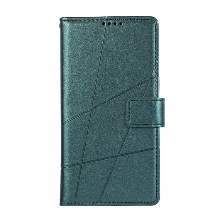 For Xiaomi Redmi Note 13 Pro 5G PU Genuine Leather Texture Embossed Line Phone Case(Green) - Note 13 Pro Cases by buy2fix | Online Shopping UK | buy2fix