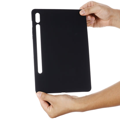 For Samsung Galaxy Tab S9 Pure Color Liquid Silicone Shockproof Tablet Case(Black) - Galaxy Tab S9 Cases by buy2fix | Online Shopping UK | buy2fix