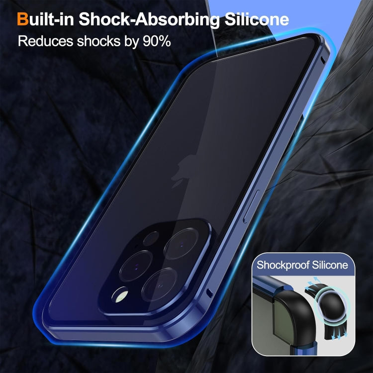 For iPhone 16 Pro Anti-peeping Magnetic Double-sided Tempered Glass Phone Case(Black) - iPhone 16 Pro Cases by buy2fix | Online Shopping UK | buy2fix