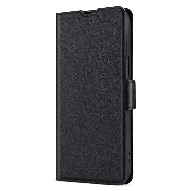 For Motorola Moto G Play 4G 2024 Ultra-thin Voltage Side Buckle Horizontal Flip Leather Phone Case(Black) - Motorola Cases by buy2fix | Online Shopping UK | buy2fix