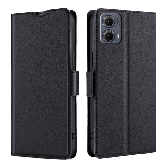 For Motorola Edge 5G 2024 Ultra-thin Voltage Side Buckle Horizontal Flip Leather Phone Case(Black) - Motorola Cases by buy2fix | Online Shopping UK | buy2fix