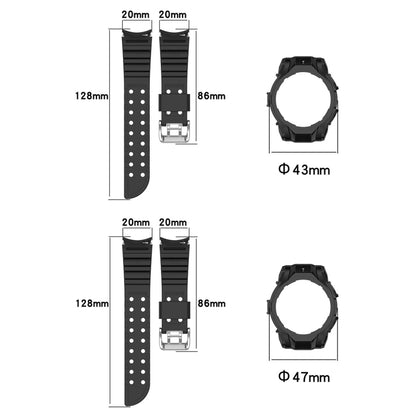 For Samsung Galaxy Watch 6 40mm Armor Silicone Watch Band + Watch Case Set(Light Grey) - Watch Bands by buy2fix | Online Shopping UK | buy2fix