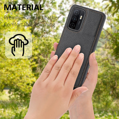 For Samsung Galaxy S23+ 5G Litchi Pattern Stitched Side-mounted Phone Case(Black) - Galaxy S23+ 5G Cases by buy2fix | Online Shopping UK | buy2fix