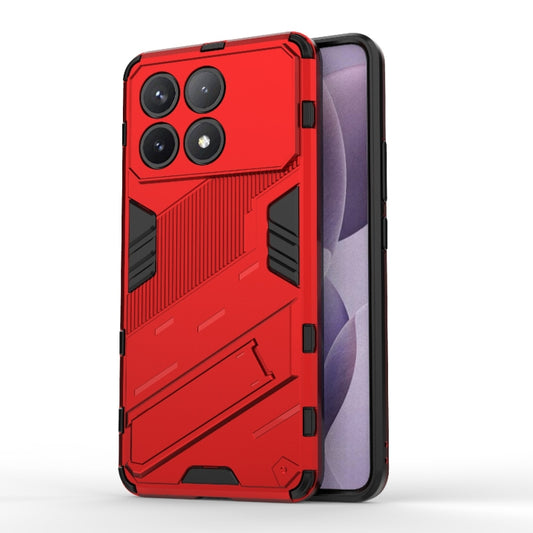 For Xiaomi Redmi K70 5G Punk Armor 2 in 1 PC + TPU Phone Case with Holder(Red) - K70 Cases by buy2fix | Online Shopping UK | buy2fix