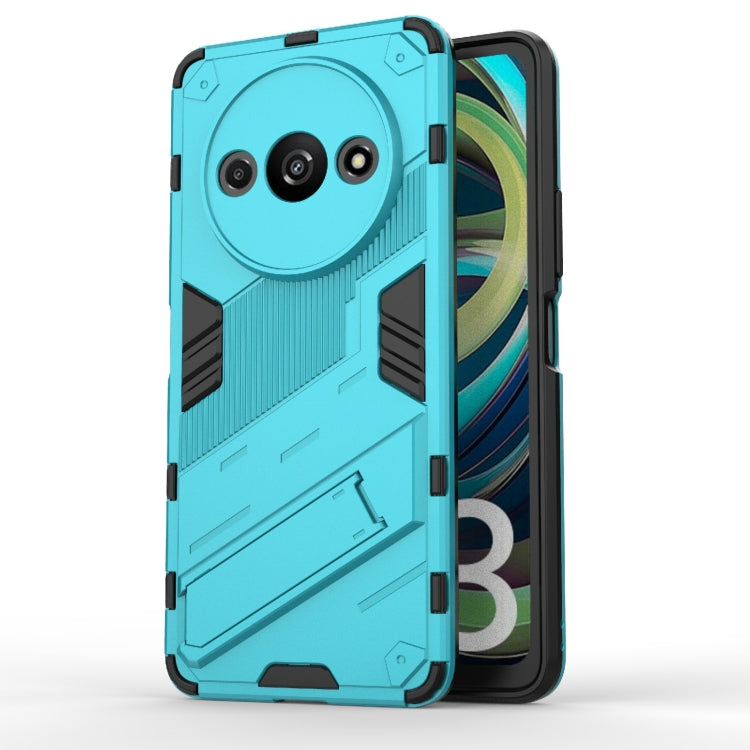 For Xiaomi Redmi A3 4G Global Punk Armor 2 in 1 PC + TPU Phone Case with Holder(Blue) - Xiaomi Cases by buy2fix | Online Shopping UK | buy2fix