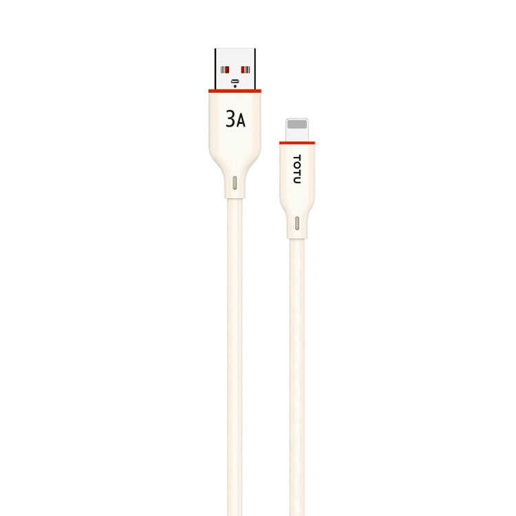 TOTU CB-6-L 15W USB to 8 Pin Silicone Data Cable, Length: 1m(Beige) - Normal Style Cable by TOTUDESIGN | Online Shopping UK | buy2fix