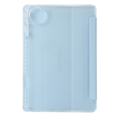 For Huawei Matepad 11 Pro 2024 Clear Acrylic 3-Fold Leather Tablet Case(Ice Blue) - Huawei by buy2fix | Online Shopping UK | buy2fix