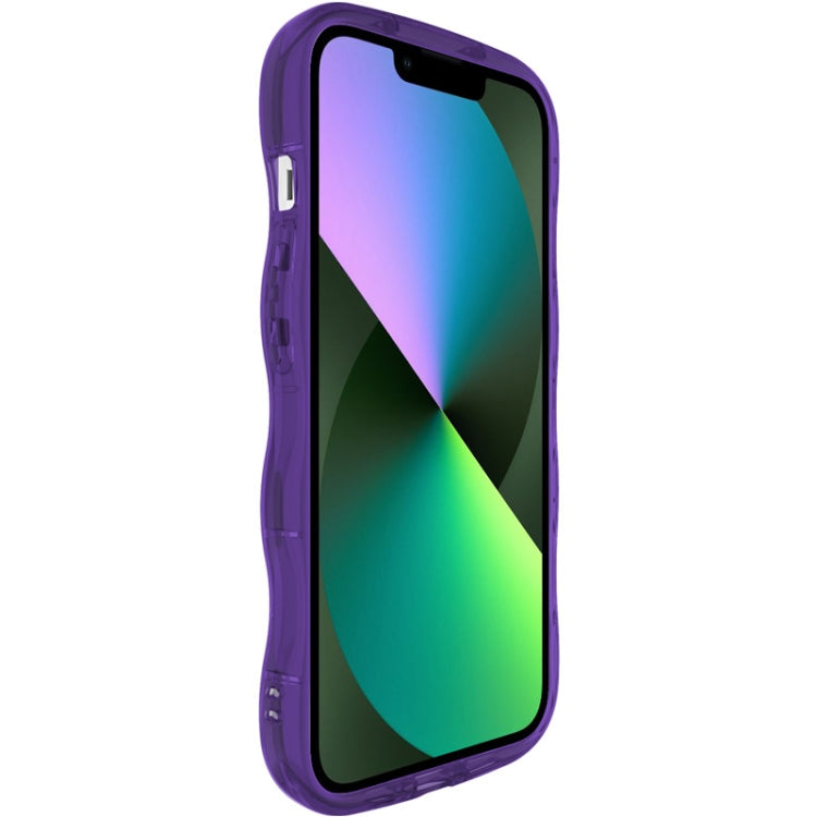 For iPhone 14 IMAK Wave Bubble Soft Shockproof Phone Case(Purple) - iPhone 14 Cases by imak | Online Shopping UK | buy2fix