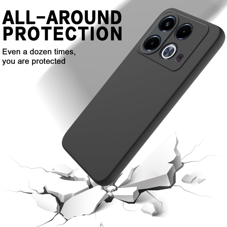 For Infinix Note 40 4G Solid Color Liquid Silicone Dropproof Full Coverage Protective Case(Black) - Infinix Cases by buy2fix | Online Shopping UK | buy2fix