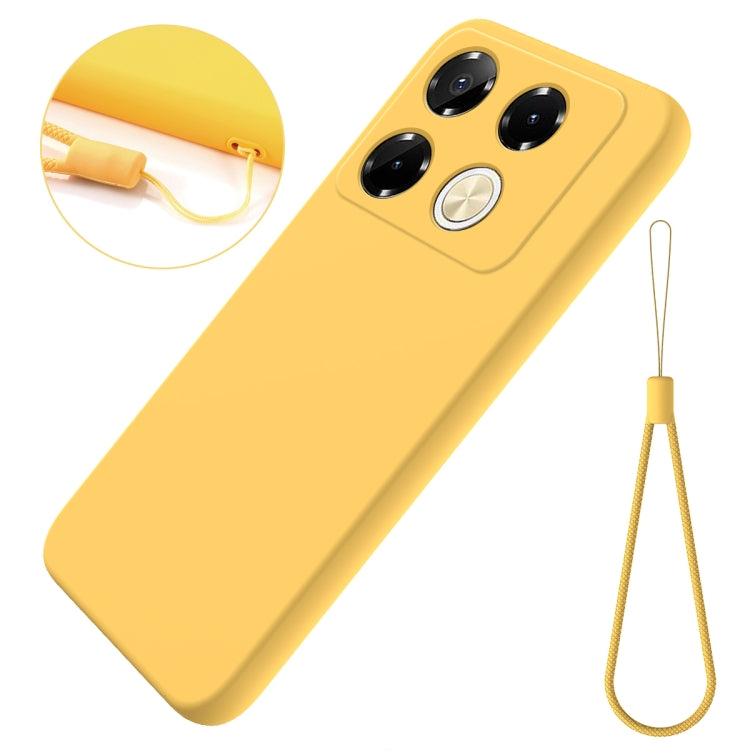 For Infinix Note 40 Pro 4G Solid Color Liquid Silicone Dropproof Full Coverage Protective Case(Yellow) - Infinix Cases by buy2fix | Online Shopping UK | buy2fix