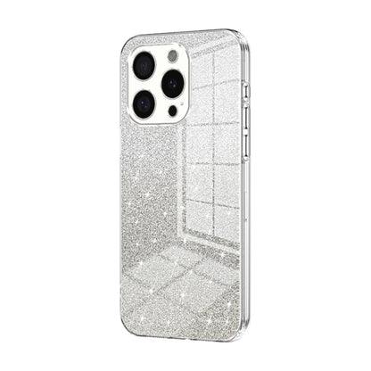 For iPhone 16 Pro Gradient Glitter Powder Electroplated Phone Case(Transparent) - iPhone 16 Pro Cases by buy2fix | Online Shopping UK | buy2fix