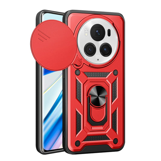 For Honor Magic6 Pro Sliding Camera Cover Design TPU+PC Phone Case(Red) - Honor Cases by buy2fix | Online Shopping UK | buy2fix