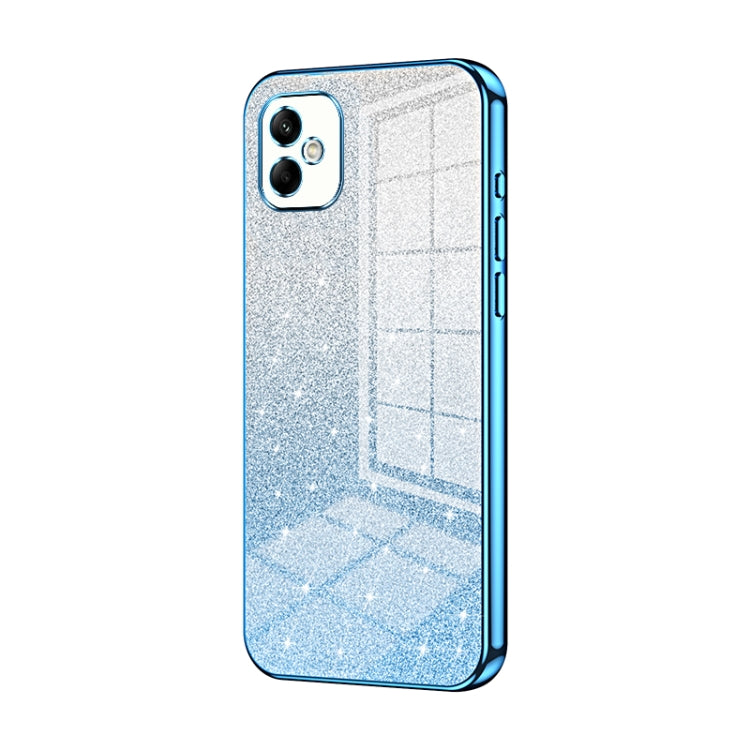 For Samsung Galaxy A05 Gradient Glitter Powder Electroplated Phone Case(Blue) - Galaxy Phone Cases by buy2fix | Online Shopping UK | buy2fix