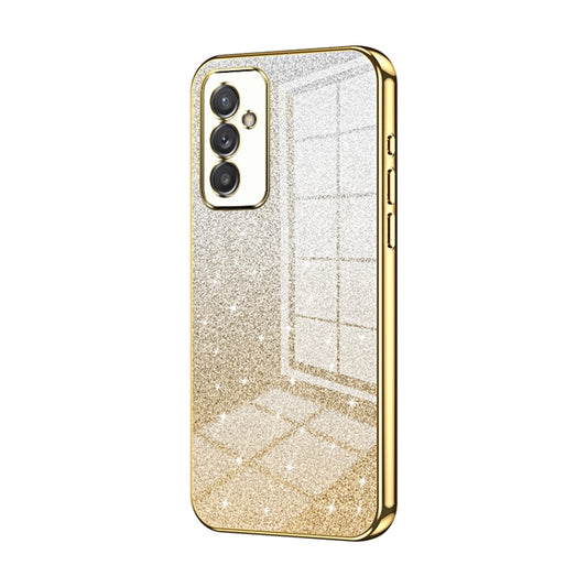 For Samsung Galaxy A82 5G Gradient Glitter Powder Electroplated Phone Case(Gold) - Galaxy Phone Cases by buy2fix | Online Shopping UK | buy2fix