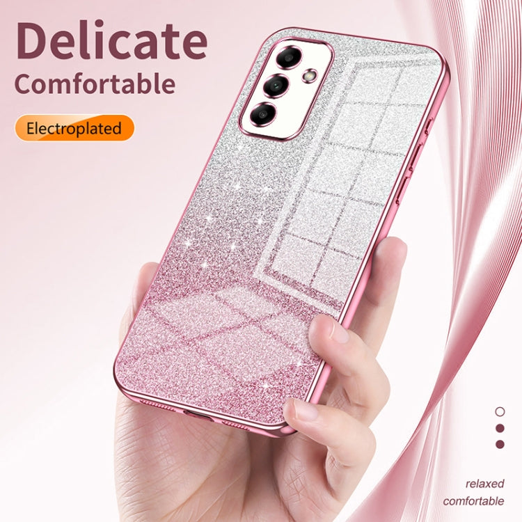 For Samsung Galaxy S24 5G Gradient Glitter Powder Electroplated Phone Case(Transparent) - Galaxy S24 5G Cases by buy2fix | Online Shopping UK | buy2fix