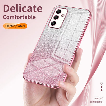 For Samsung Galaxy A82 5G Gradient Glitter Powder Electroplated Phone Case(Transparent) - Galaxy Phone Cases by buy2fix | Online Shopping UK | buy2fix