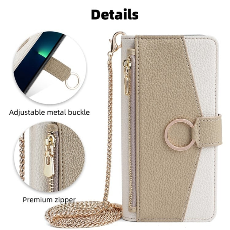 For Blackview Oscal C30 / Oscal C30 Pro Crossbody Litchi Texture Leather Phone Case(White) - More Brand by buy2fix | Online Shopping UK | buy2fix