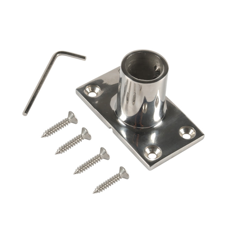 A8767 Ship / Yacht 316 Stainless Steel 90 Degree Square Tube Holder with Screws + Wrench(Silver) - Marine Accessories & Parts by buy2fix | Online Shopping UK | buy2fix