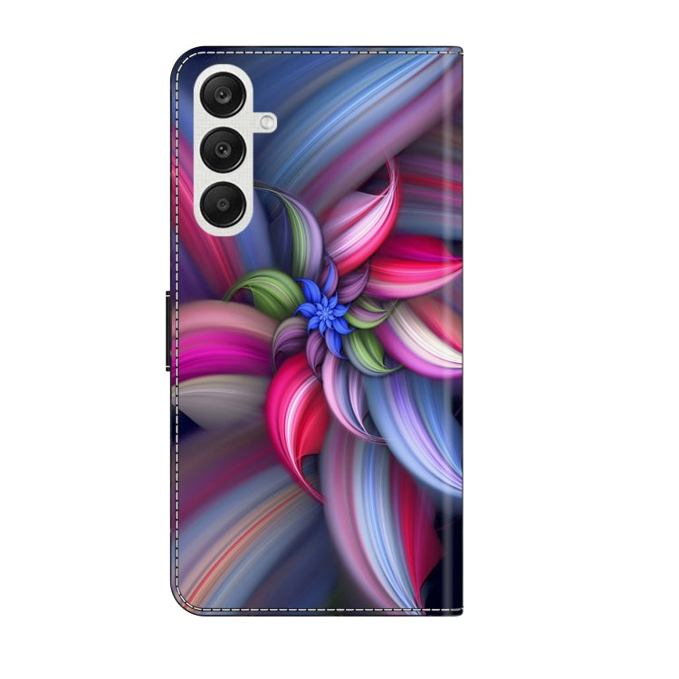 For Samsung Galaxy A55 5G Crystal 3D Shockproof Protective Leather Phone Case(Colorful Flower) - Galaxy Phone Cases by buy2fix | Online Shopping UK | buy2fix