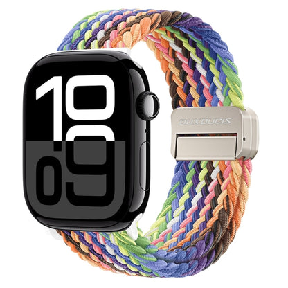 For Apple Watch Series 10 46mm DUX DUCIS Mixture Pro Series Magnetic Buckle Nylon Braid Watch Band(New Rainbow) - Watch Bands by DUX DUCIS | Online Shopping UK | buy2fix