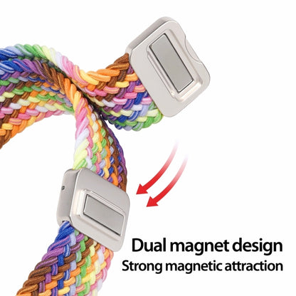 For Apple Watch Series 10 46mm DUX DUCIS Mixture Pro Series Magnetic Buckle Nylon Braid Watch Band(New Rainbow) - Watch Bands by DUX DUCIS | Online Shopping UK | buy2fix