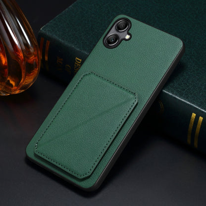 For Samsung Galaxy A14 5G / 4G Denior Imitation Calf Leather Back Phone Case with Holder(Green) - Galaxy Phone Cases by Denior | Online Shopping UK | buy2fix