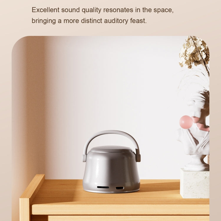 EWA A20 Mini Bluetooth Bass Radiator Metal Speaker(Grey) - Mini Speaker by EWA | Online Shopping UK | buy2fix