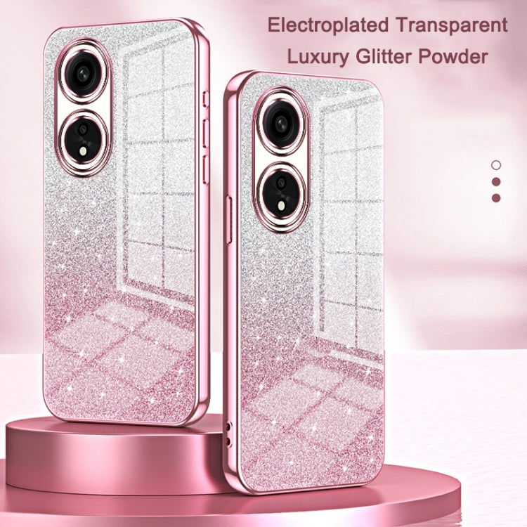 For OPPO K9s / K10 Energy Gradient Glitter Powder Electroplated Phone Case(Black) - OPPO Cases by buy2fix | Online Shopping UK | buy2fix